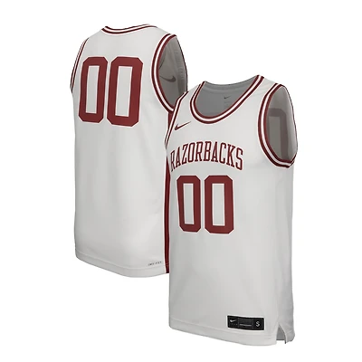 Men's Nike #1 White Arkansas Razorbacks  Replica Basketball Jersey