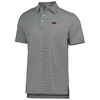 Men's Peter Millar Black Arkansas Razorbacks Jubilee Striped Performance Jersey Polo