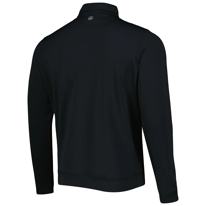 Men's Peter Millar Black Arkansas Razorbacks Perth Performance Quarter-Zip Top