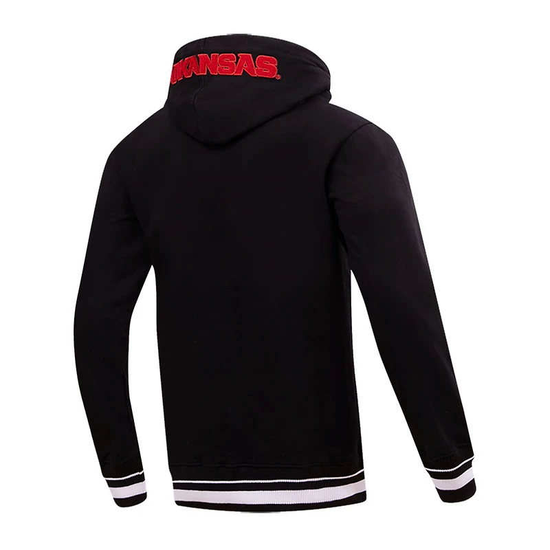 Sweat à capuche Pro Standard Arkansas Razorbacks Classic Stacked Logo pour homme, noir