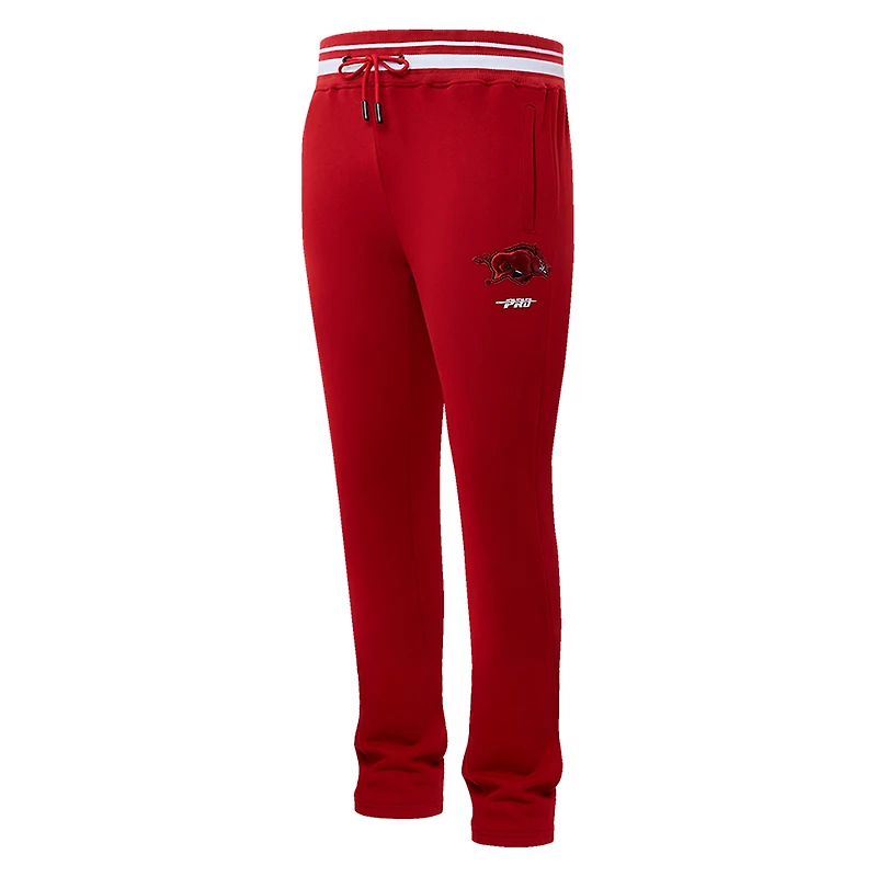 Men's Pro Standard Cardinal Arkansas Razorbacks Script Tail Fleece Sweatpants
