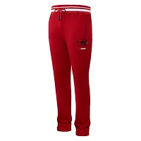 Men's Pro Standard Cardinal Arkansas Razorbacks Script Tail Fleece Sweatpants