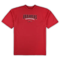 Men's Profile Cardinal/Gray Arkansas Razorbacks Big & Tall 2-Pack T-Shirt Flannel Pants Set