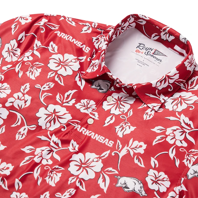Men's Reyn Spooner Cardinal Arkansas Razorbacks Performance Polo