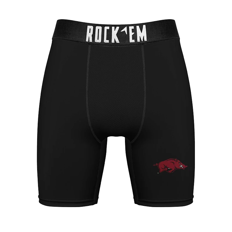 Pack combiné de chaussettes et caleçons boxeurs Arkansas Razorbacks Primary Crew pour hommes Rock Em Socks