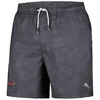 Maillot de bain Tommy Bahama noir Arkansas Razorbacks Naples Layered Leaves pour hommes