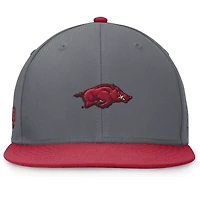Men's Top of the World Gray/Cardinal Arkansas Razorbacks Rally Two-Tone Fitted Hat