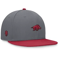 Men's Top of the World Gray/Cardinal Arkansas Razorbacks Rally Two-Tone Fitted Hat
