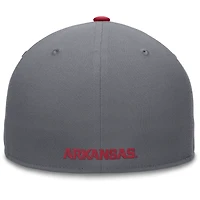 Men's Top of the World Gray/Cardinal Arkansas Razorbacks Rally Two-Tone Fitted Hat