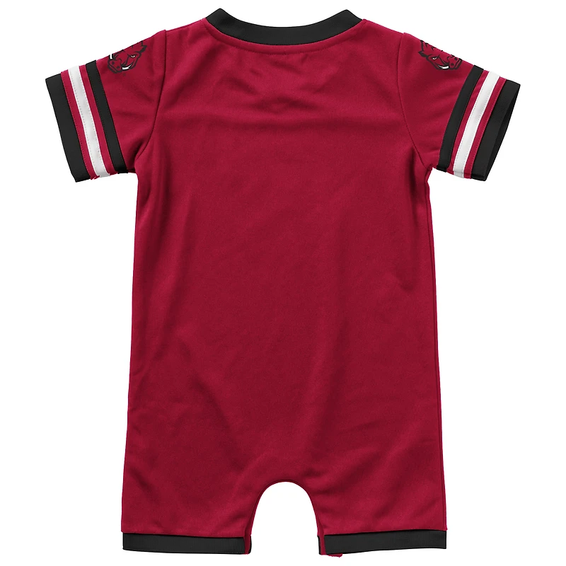 Nouveau-né et nourrisson Colosseum Cardinal Arkansas Razorbacks Bumpo Football Logo Barboteuse