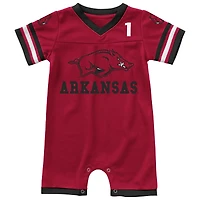 Grenouillère pour nouveau-né et bébé Colosseum Cardinal Arkansas Razorbacks Bumpo avec logo de football américain