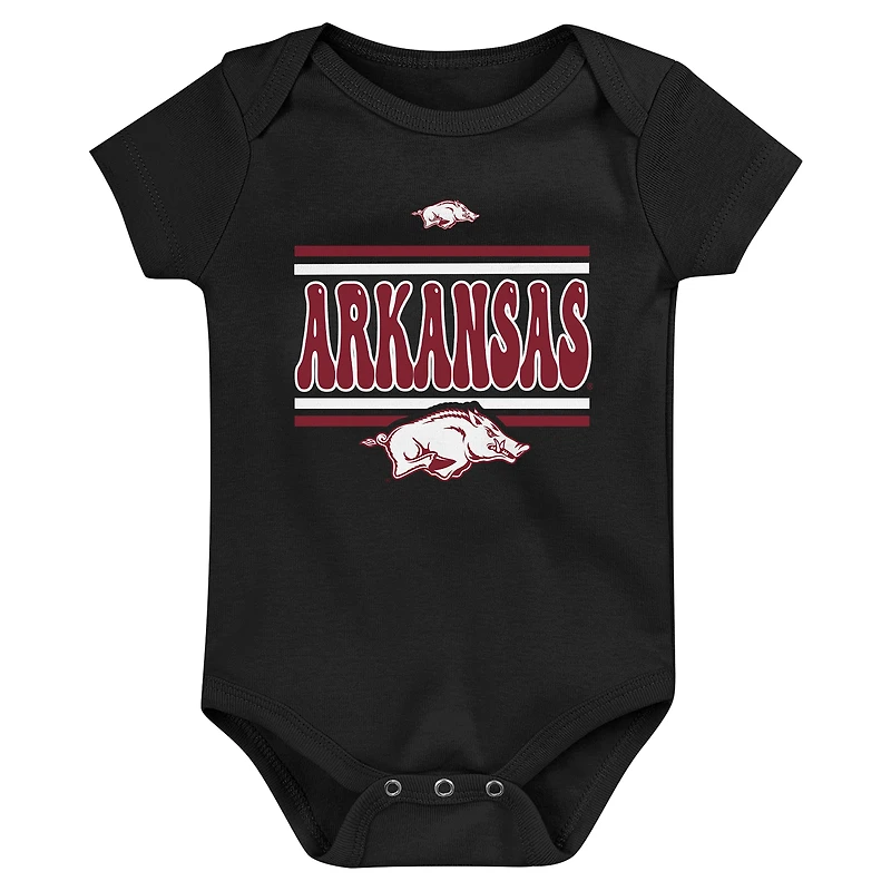 Ensemble de 3 bodies pour nouveau-né Cardinal Arkansas Razorbacks Sunday Comics