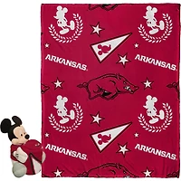 Ensemble coussin et jeté en soie Mickey Hugger Northwest x Disney Arkansas Razorbacks