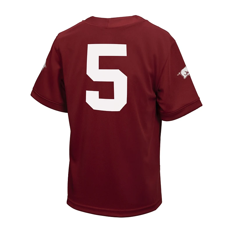 Maillot de jeu Nike préscolaire n° 5 Cardinal Arkansas Razorbacks Untouchable Replica
