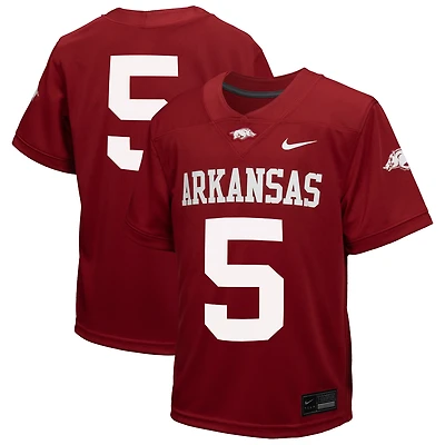 Maillot de jeu Nike préscolaire n° 5 Cardinal Arkansas Razorbacks Untouchable Replica