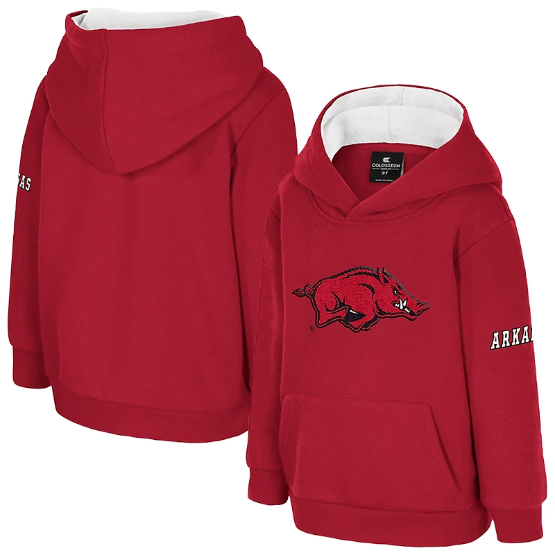 Toddler Colosseum  Cardinal Arkansas Razorbacks Big Logo Volume Fleece Pullover Hoodie