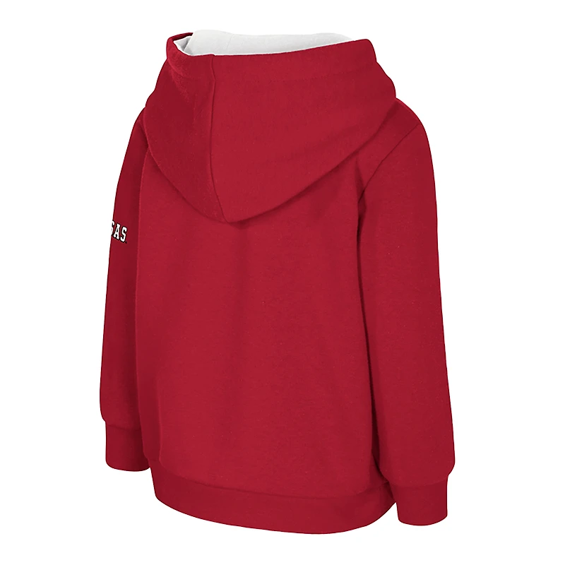 Sweat à capuche en polaire gros logo pour tout-petits Colosseum Cardinal Arkansas Razorbacks