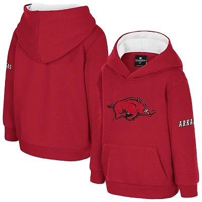 Sweat à capuche en polaire gros logo pour tout-petits Colosseum Cardinal Arkansas Razorbacks