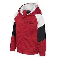 Toddler Colosseum Cardinal Arkansas Razorbacks Spirit Hollow Full-Zip Hoodie