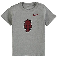 T-shirt à logo Arkansas Razorbacks Nike gris chiné pour tout-petit