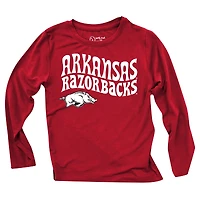 Ensemble haut à manches longues et leggings rayés tri-blend pour tout-petits, Wes & Willy Arkansas Razorbacks