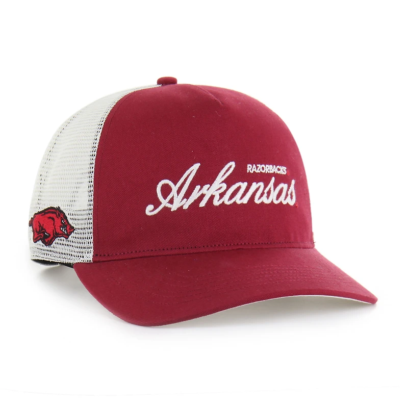 Casquette ajustable unisexe « 47 Cardinal Arkansas Razorbacks Contemporary Basics Foundation Trucker Hitch »