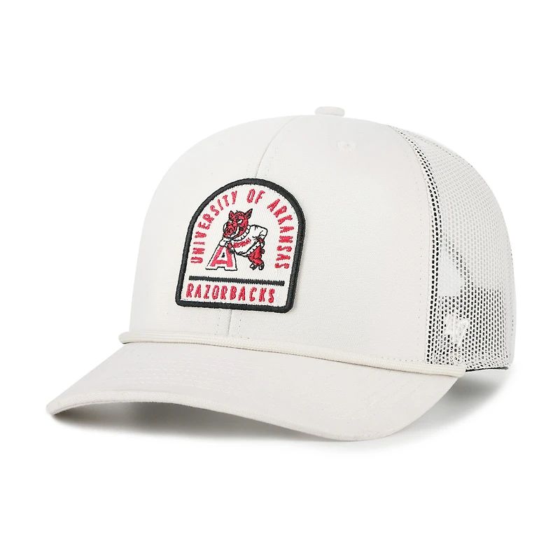 Unisex '47  Cream Arkansas Razorbacks Core & Inline Gravestone Adjustable Trucker Hat