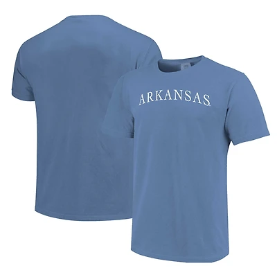 T-shirt unisexe bleu Arkansas Razorbacks Comfort Colors Fashion Color Arch