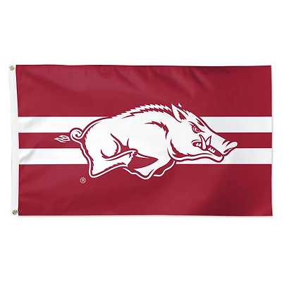 WinCraft Arkansas Razorbacks Drapeau simple face de luxe à rayures horizontales 3 pi x 5 pi