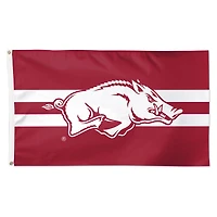 WinCraft Arkansas Razorbacks Drapeau simple face de luxe à rayures horizontales 3 pi x 5 pi