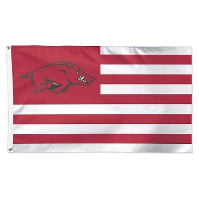 WinCraft Arkansas Razorbacks 3' x 5' Stripe Deluxe Single-Sided Flag