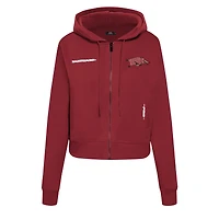 Veste à capuche entièrement zippée sequins Game Day Pro Standard Cardinal Arkansas Razorbacks pour femme