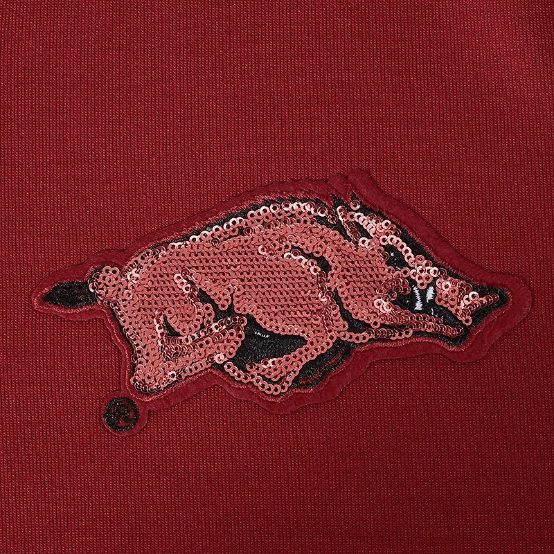 Veste à capuche entièrement zippée sequins Game Day Pro Standard Cardinal Arkansas Razorbacks pour femme