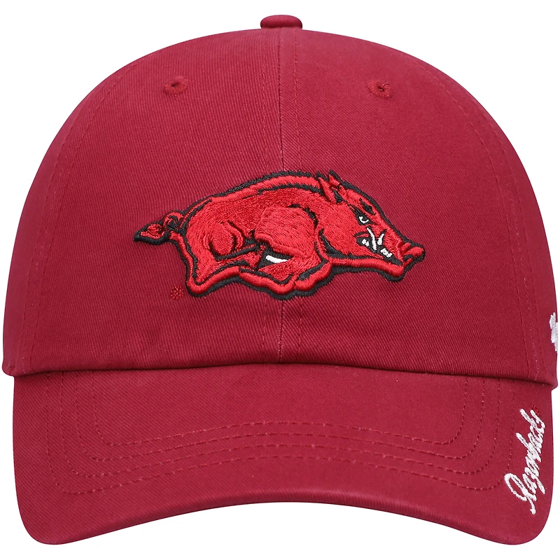 Casquette ajustable pour femme '47 Cardinal Arkansas Razorbacks Miata Clean Up Logo