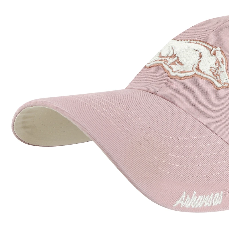Casquette ajustable Dusty Miata Clean Up rose clair Arkansas Razorbacks pour femme '47