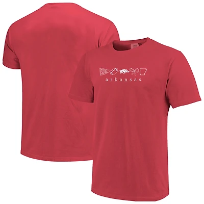 T-shirt femme Cardinal Arkansas Razorbacks Comfort Colors