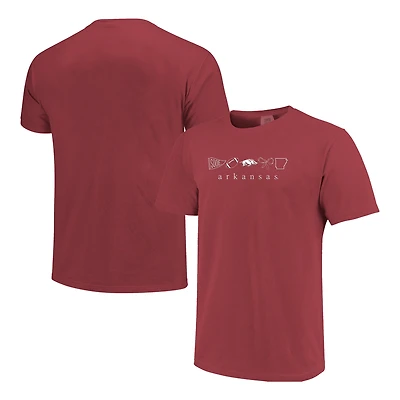 Women's  Cardinal Arkansas Razorbacks Comfort Colors T-Shirt
