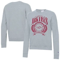 Sweat-shirt à col rond Powerblend gris chiné pour femme