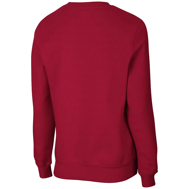 Women's Colosseum Cardinal Arkansas Razorbacks Campanile Pullover Sweatshirt
