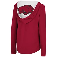 Colosseum Cardinal Arkansas Razorbacks Catalina Sweat à capuche T-shirt manches longues pour femme