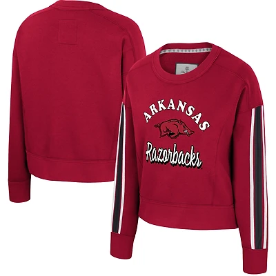 Women's Colosseum  Cardinal Arkansas Razorbacks Honeymoon Sweatshirt