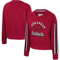 Women's Colosseum  Cardinal Arkansas Razorbacks Honeymoon Sweatshirt
