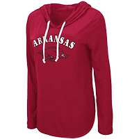 Colosseum Cardinal Arkansas Razorbacks My Lover T-shirt léger à capuche pour femme
