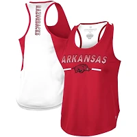Women's Colosseum Cardinal Arkansas Razorbacks Sachs 2-Hit Scoop Neck Racerback Tank Top