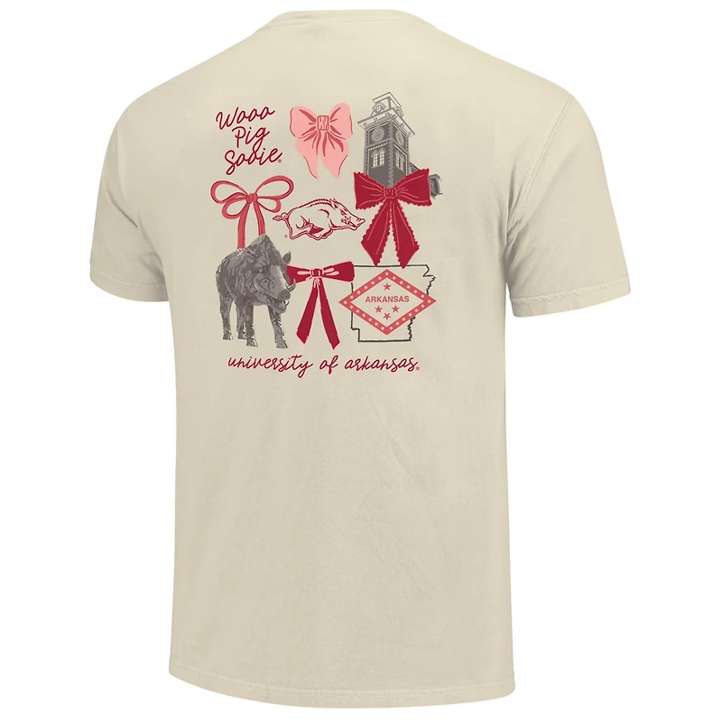 T-shirt Coquette Arkansas Razorbacks pour femme, couleurs naturelles et confortables