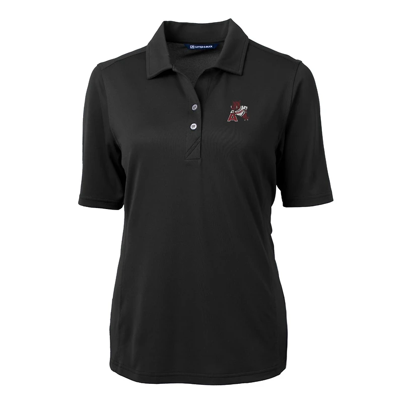 Women's Cutter & Buck Black Arkansas Razorbacks Team Virtue Eco Pique Recycled Polo