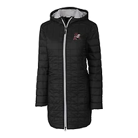 Women's Cutter & Buck Black Arkansas Razorbacks Vault Rainier Primaloft Eco Hooded Long Coat