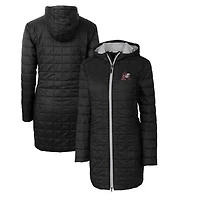 Women's Cutter & Buck Black Arkansas Razorbacks Vault Rainier Primaloft Eco Hooded Long Coat