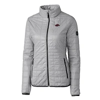 Women's Cutter & Buck Gray Arkansas Razorbacks Rainier Eco Insulated Puffer Full-Zip Jacket