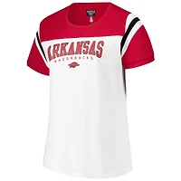 T-shirt Fanatics pour femme blanc Arkansas Razorbacks Winning Gear grande taille